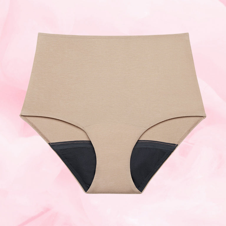 Premium Comfort High Waist Riklig Mens Menstrosor med hög midja och absorberande gren.