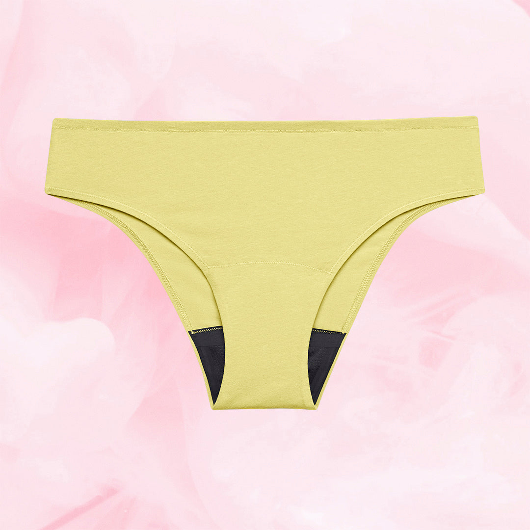 ComfortFit Essentials Brazilian Lite Mens, menstrosor med hög midja och absorptionsförmåga.