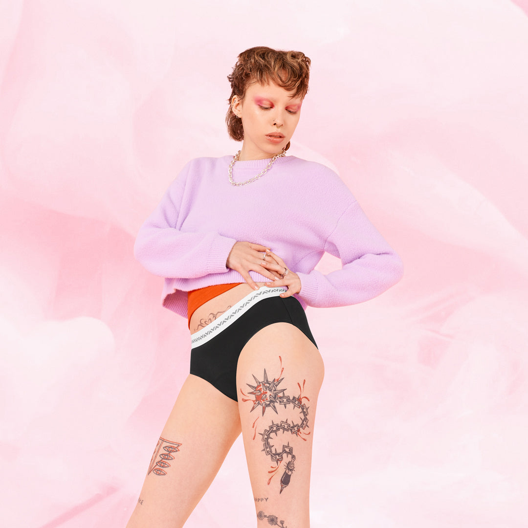 ComfortFit Essentials Hipster Logo Lite Mens-trosor med hög midja.