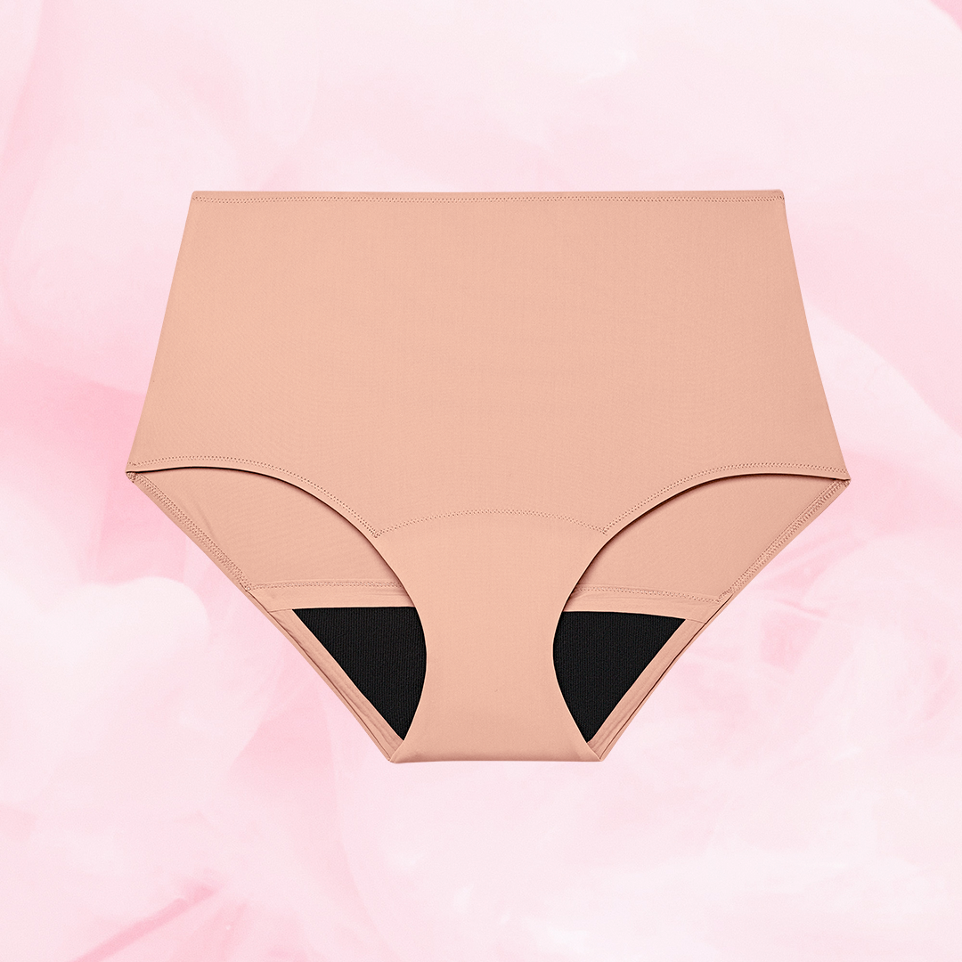 ComfortFit High Waist Måttlig Mens, högmidjade menstrosor för måttlig mens.