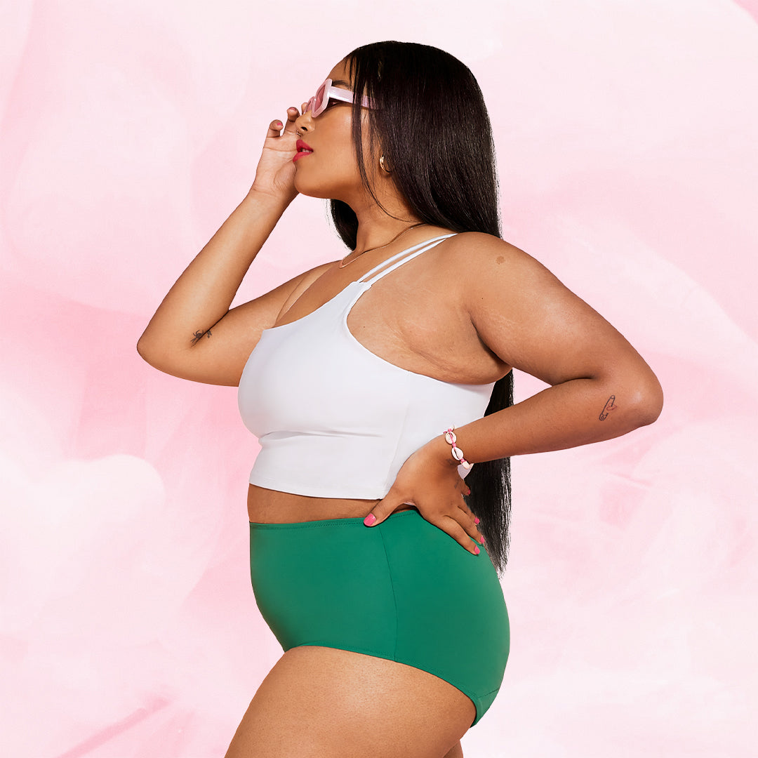 Hög midja Måttlig Mens Menstrosa, bekväm design för upp till 12 timmars skydd.