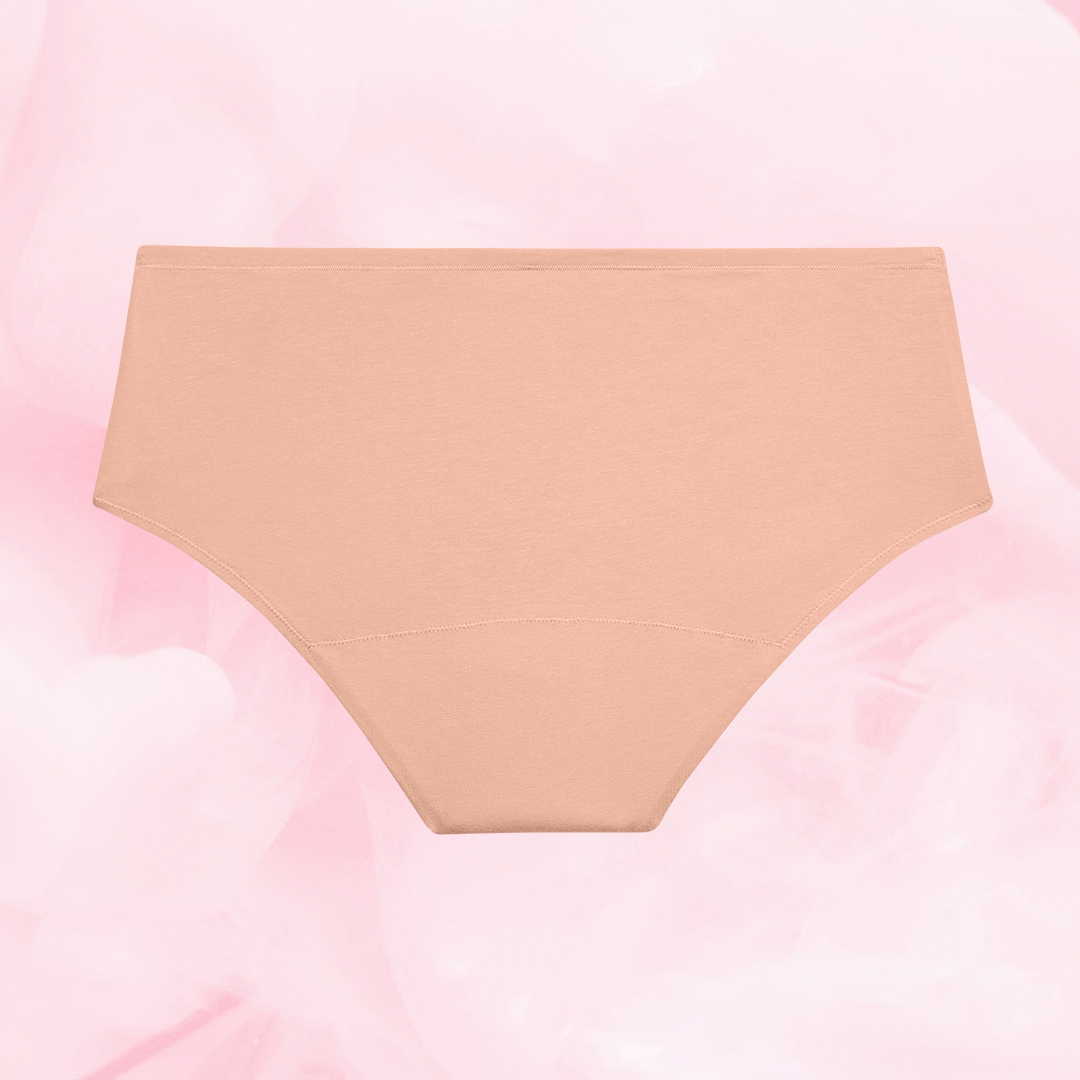 ComfortFit Essentials Hipster Riklig Mens trosor för lätt mens, ekologisk bomull.