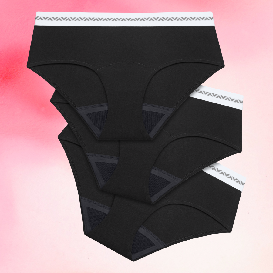 Period Underwear
      Måttlig mensessentials-hipster-logo-3-pack-moderate-menstrosor