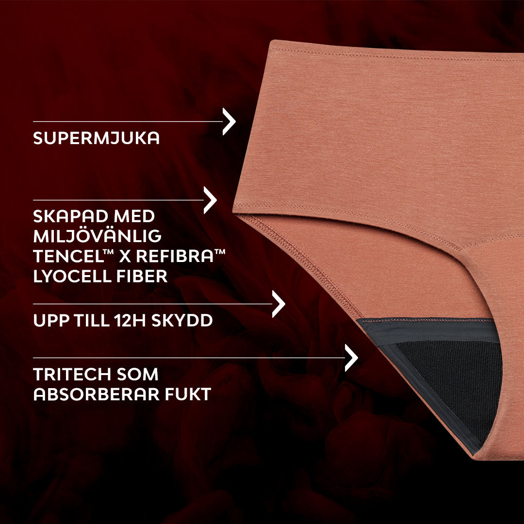 Premium Comfort Hipster Lite Mens Menstrosor med miljövänlig TENCEL™ Lyocell.