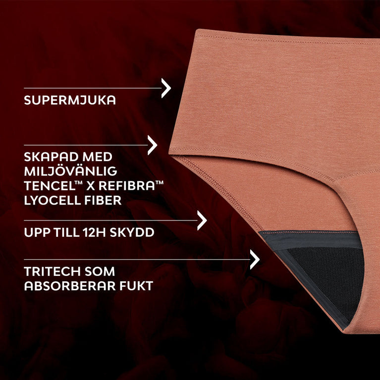 Premium Comfort Hipster Lite Mens Menstrosor med miljövänlig TENCEL™ Lyocell.