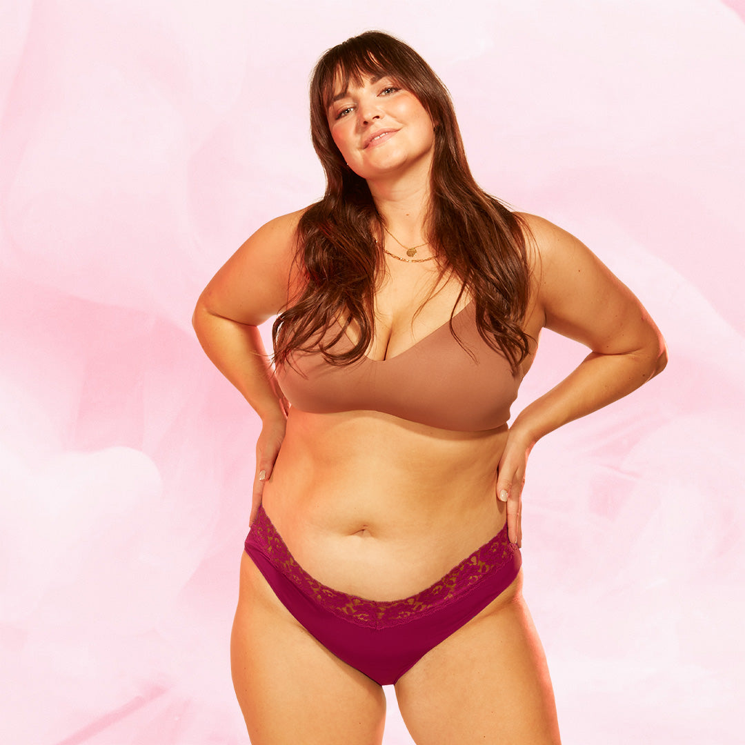 Brazilian Riklig Mens Menstrosa, återanvändbar och absorberande, med mjuk midja.