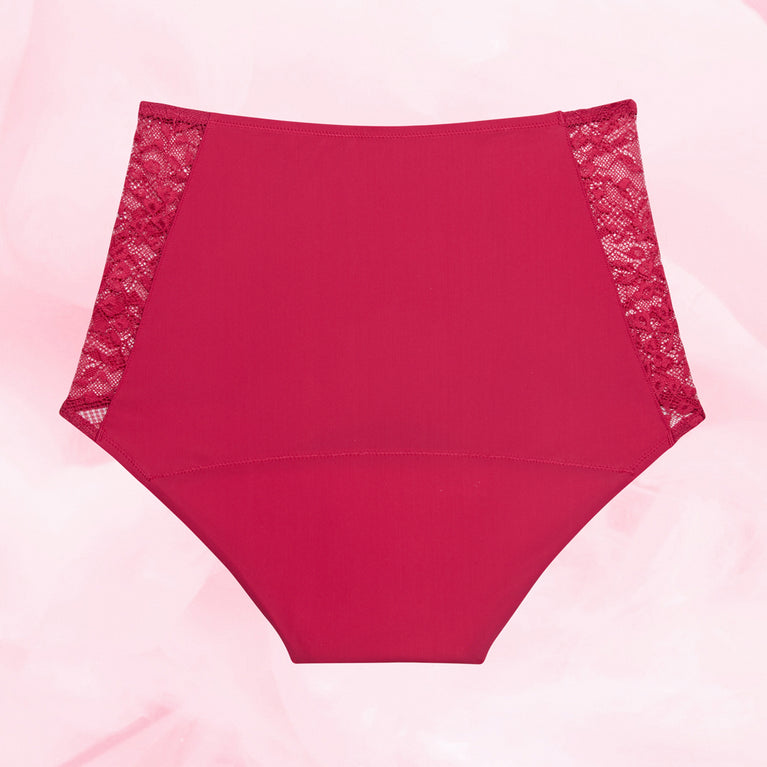 Hög midja Floral Riklig Mens Menstrosa med blommig spets.