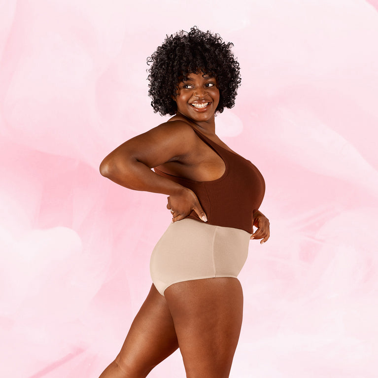 Premium Comfort High Waist Lite Mens menstrosor med hög midja och absorberande gren.