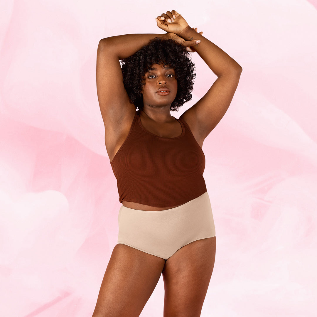 Premium Comfort High Waist Lite Mens Menstrosor, supermjuka med hög midja.