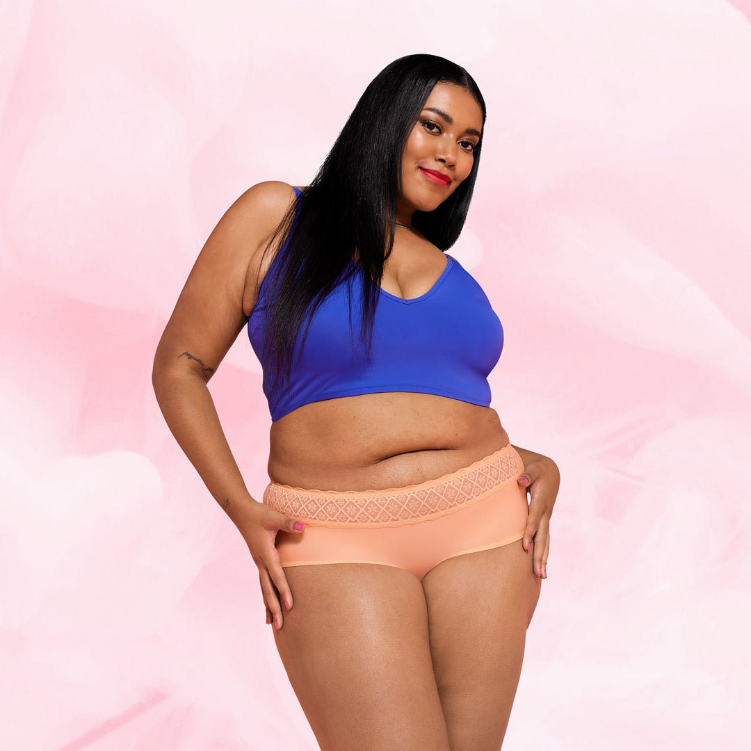 Hipster Full Lace Riklig Mens Menstrosa, återanvändbara, bekväma menstrosor för riklig mens.