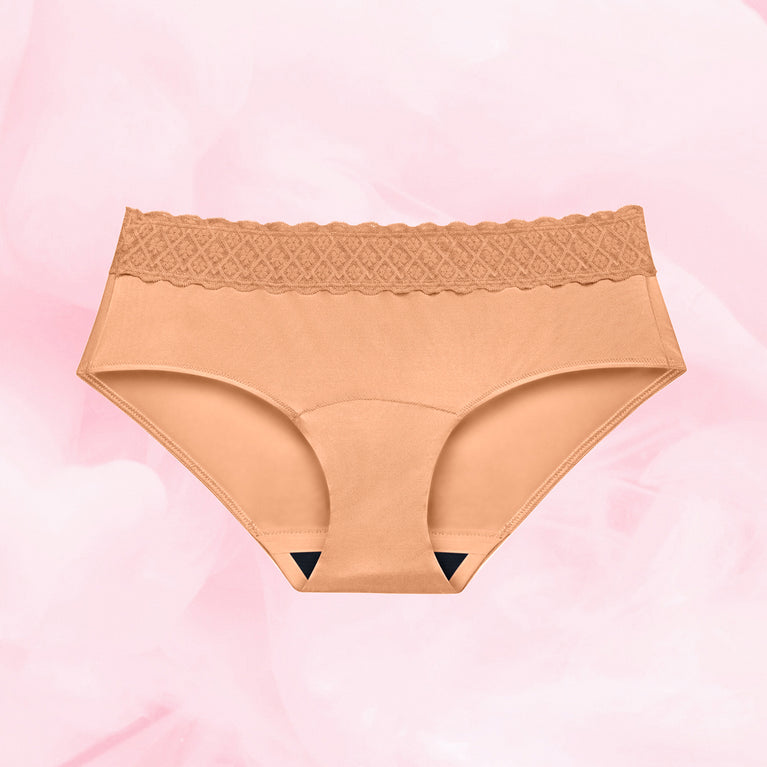 Hipster Full Lace Lite Mens Menstrosa, återanvändbar och bekväm, med spetsmidja.