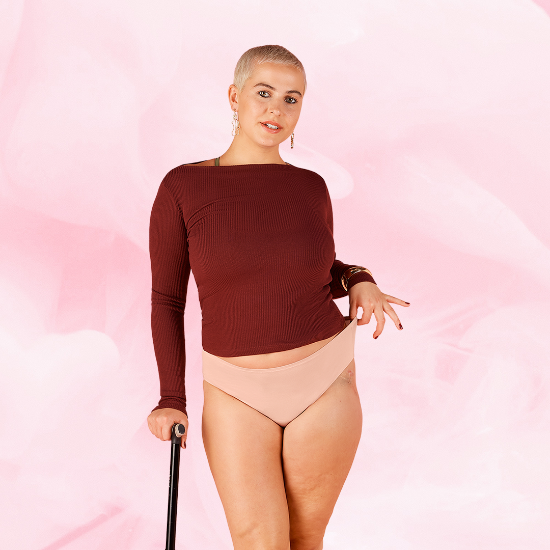 ComfortFit Essentials Brazilian Lite Mens-trosor med hög midja och tunn absorberande gren.