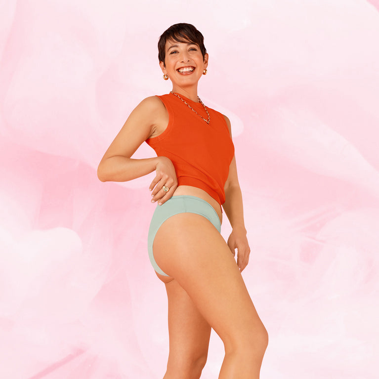 ComfortFit Essentials Brazilian Lite Mens, supermjuka, andningsbara menstrosor med hög midja.