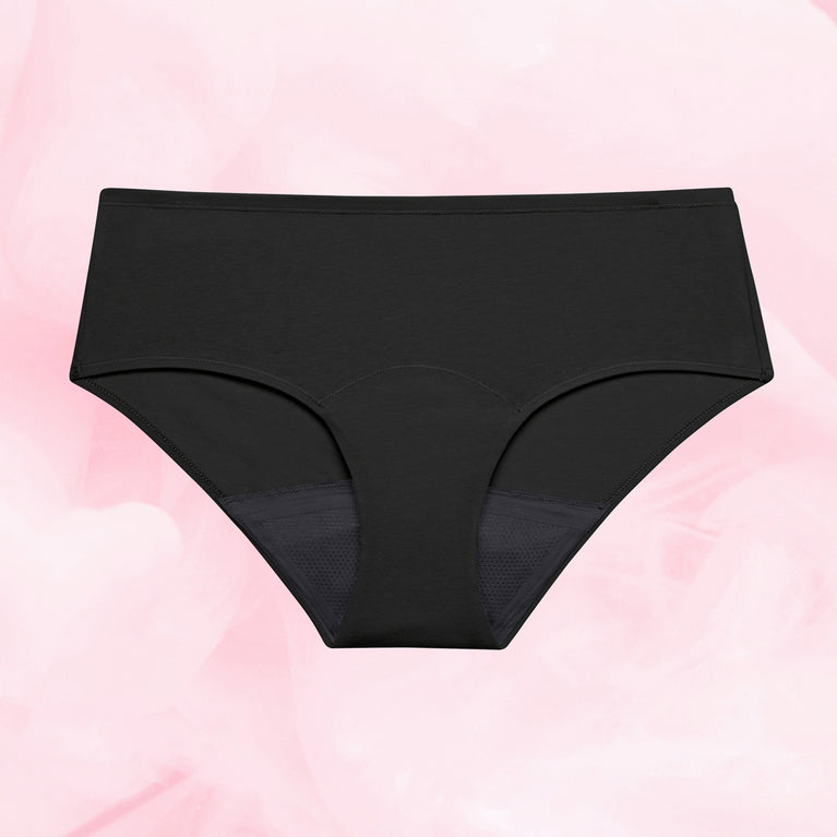 ComfortFit Essentials Hipster Riklig Mens, supermjuka, ekologiska menstrosor med hög midja.