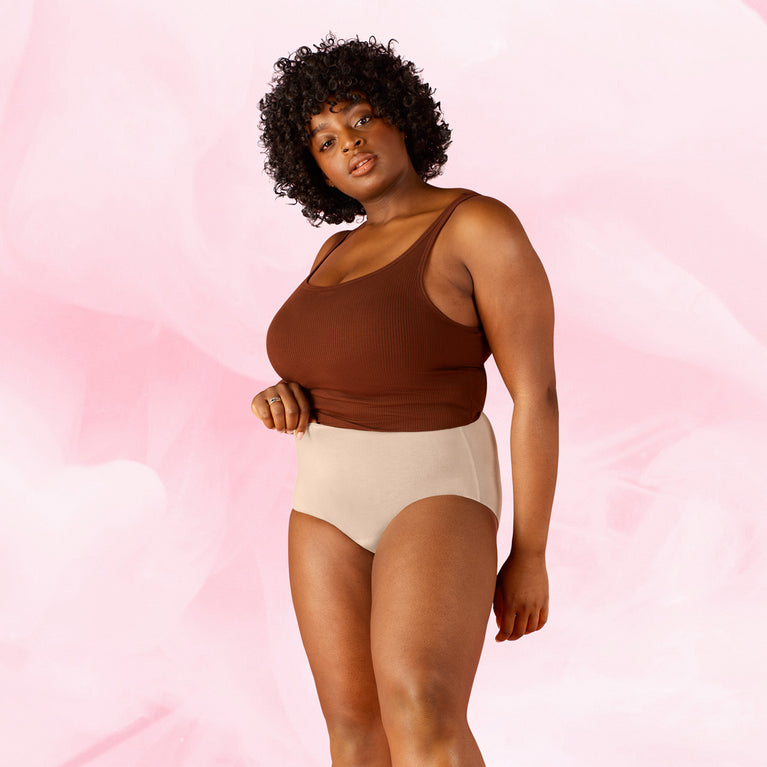 Premium Comfort High Waist Riklig Mens Menstrosor med hög midja och absorberande gren.