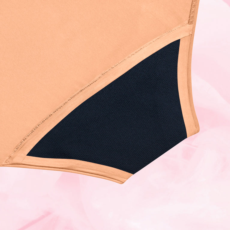 High Waist Dots Måttlig Mens Menstrosa, elegant hög midja med prickiga sidor.