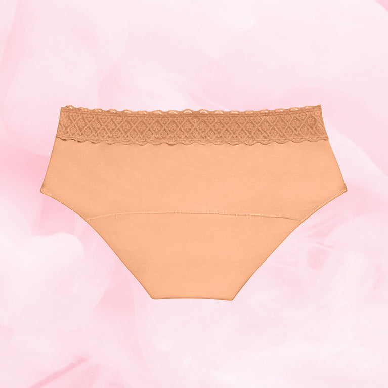 Hipster Full Lace Riklig Mens Menstrosa, återanvändbara och absorberande menstrosor.