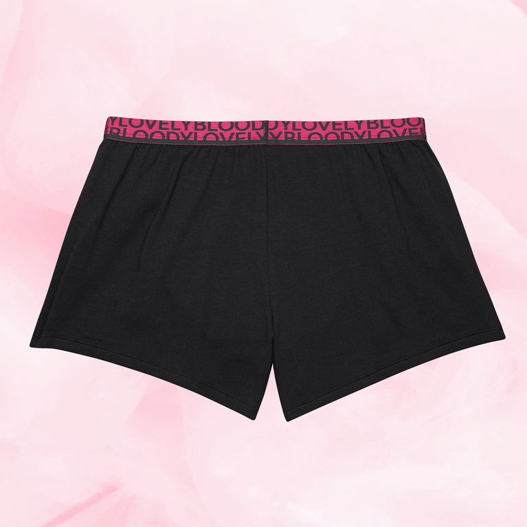Sleepwear Shorts Menstrosor med förlängd gren för nattskydd.