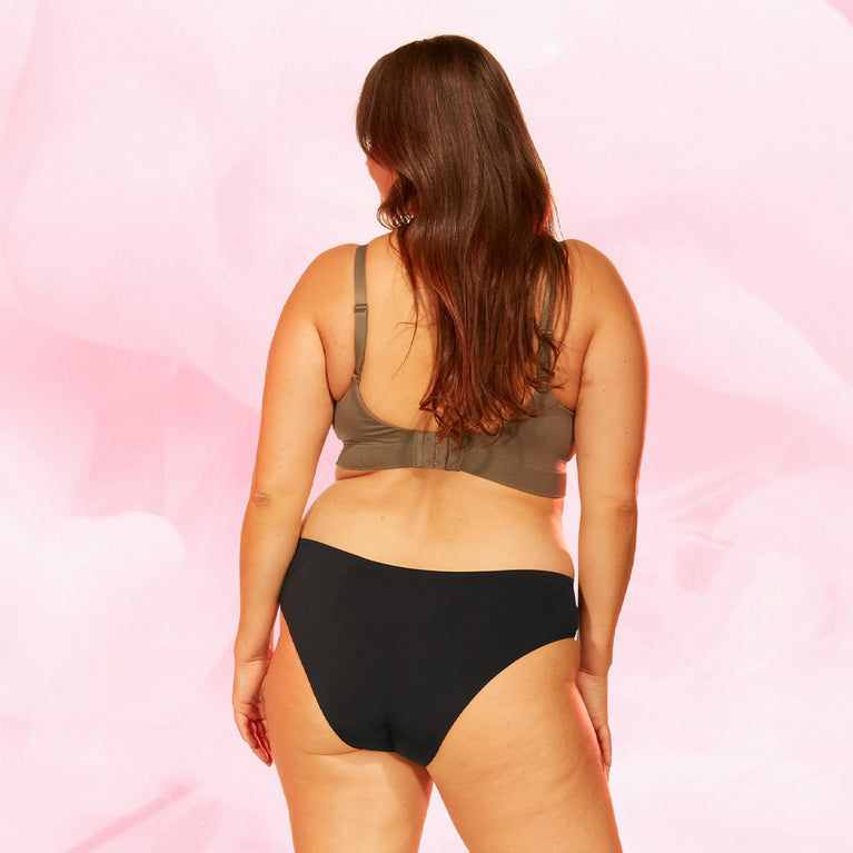 Brazilian Måttlig Mens Menstrosa, återanvändbar med mjuk midja och piffig baksida.