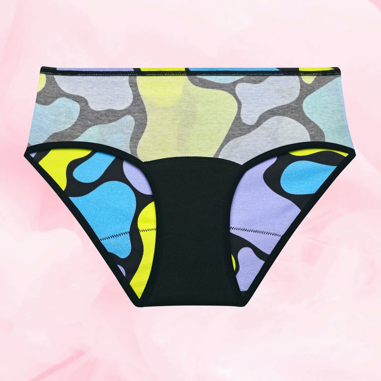Teens Hipster Riklig Mens, mönstrade bikini-trosor för kvinnor.