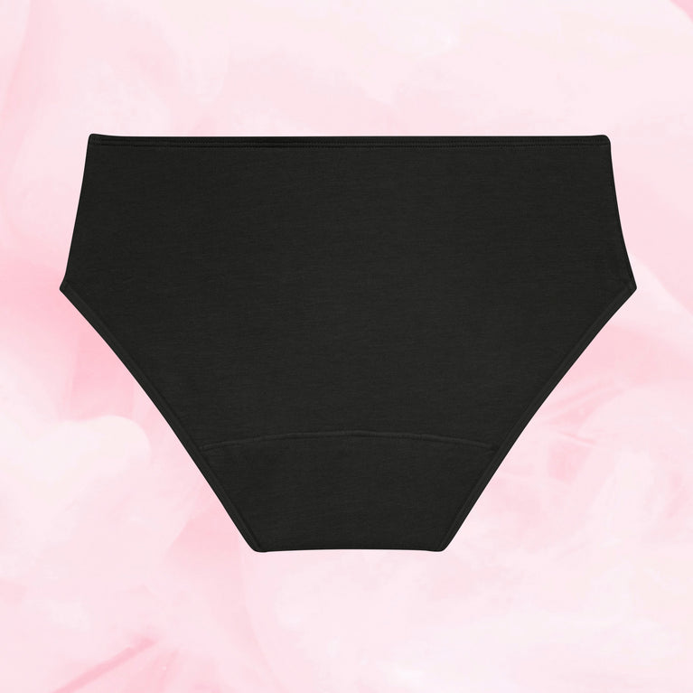 Teens Hipster Riklig Mens 5-pack, svarta högmidjade menstrosor.