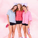 Tre unga kvinnor i Teens Sleepwear Boxer (3 pack) För Natten.