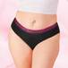 ComfortFit High Leg Måttlig Mens trosor med rosa BLOODY LOVELY midjeband.