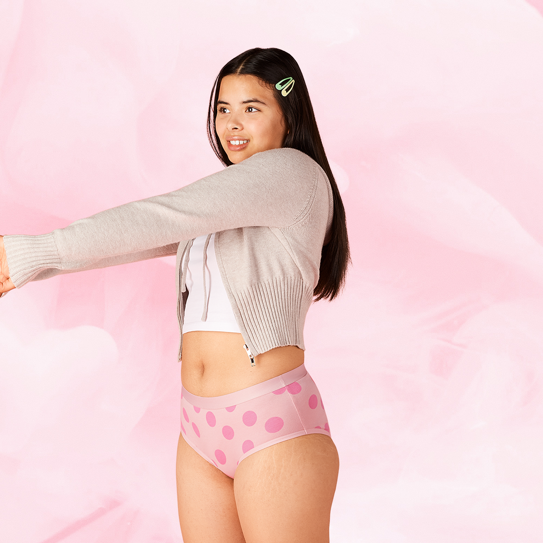 Period Underwear
      Måttlig mensteen-hipster-print-moderate-3-pack-menstrosor