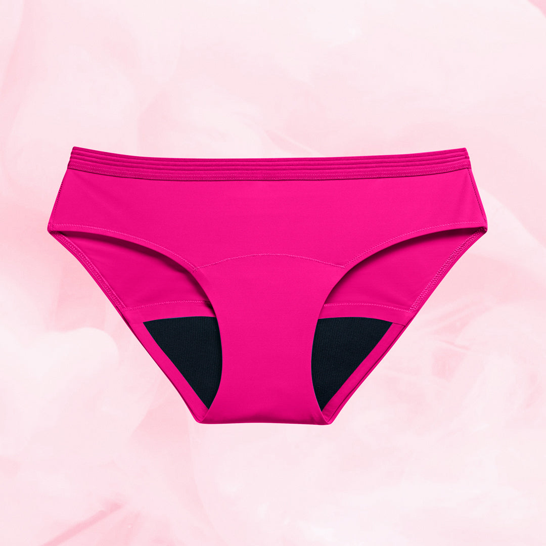 Period Underwear
      Måttlig mensmenstrosa-bikini