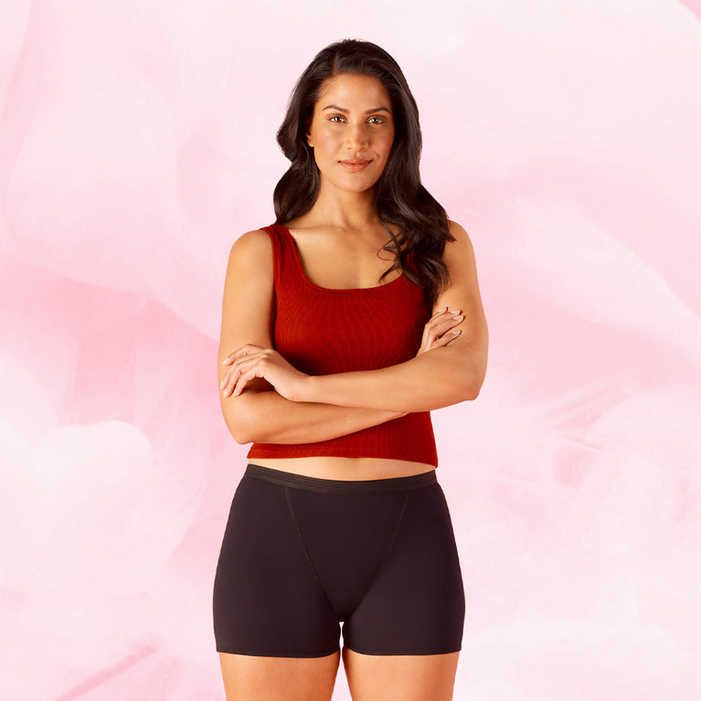ComfortFit Sleepwear Boxer menstrosor med förlängd absorberande gren.