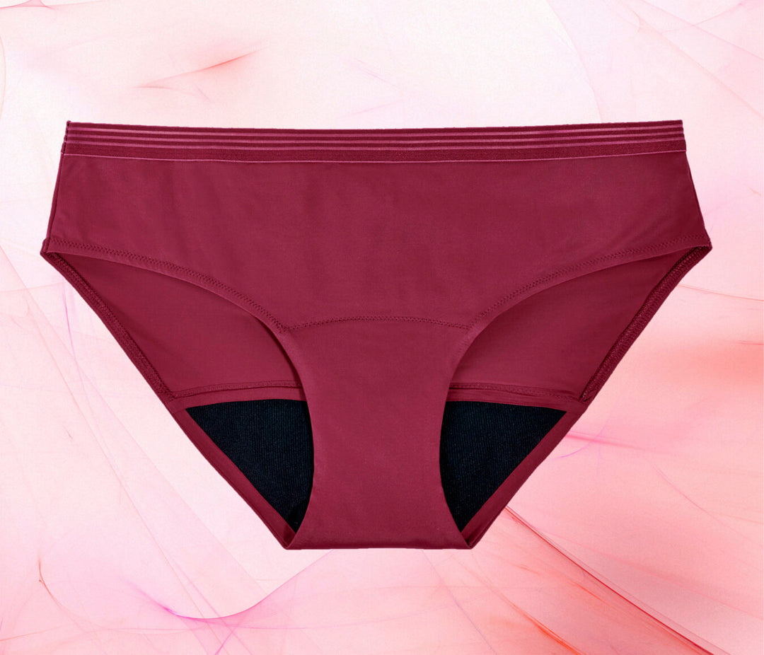 Period Underwear
      Måttlig mensmenstrosa-bikini