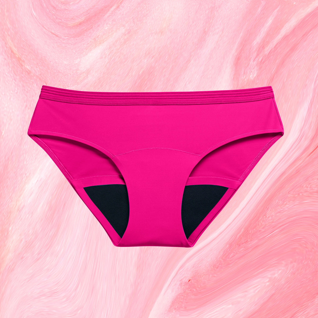 Period Underwear
      Måttlig mensmenstrosa-bikini