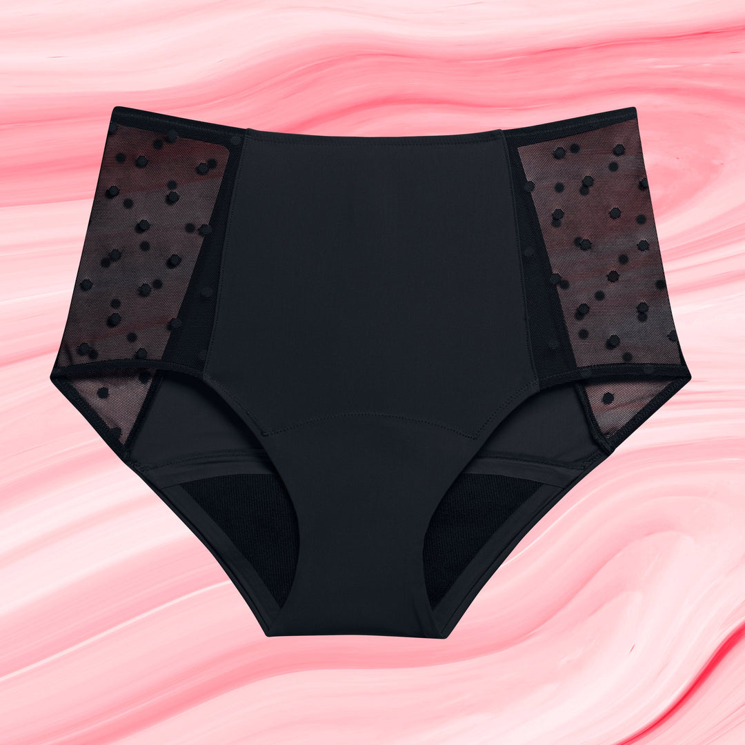 Period Underwear
      Mittemellan menshigh-waist-dots-moderate