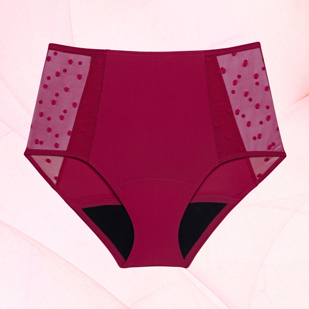 Period Underwear
      Måttlig menshigh-waist-dots-moderate